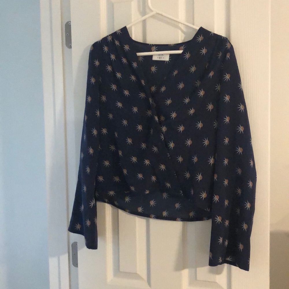 SIR navy printed blouse.